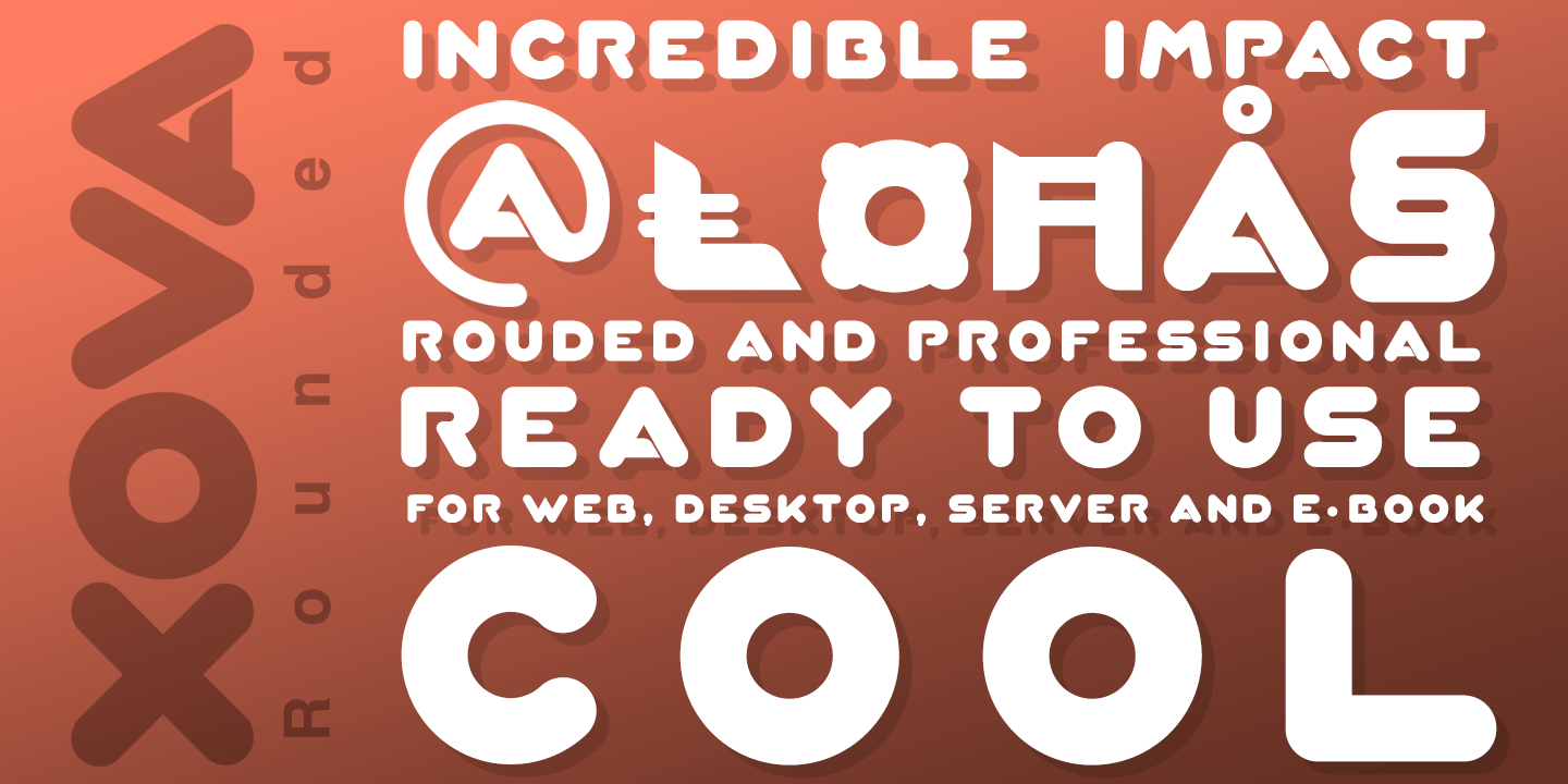 Xova Rounded Regular Font preview